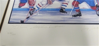 Montreal Canadiens Lithograph Signed by 7 (Pick up Only)