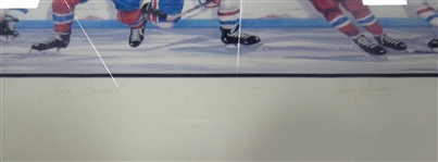Montreal Canadiens Lithograph Signed by 7 (Pick up Only)