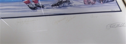 Montreal Canadiens Lithograph Signed by 7 (Pick up Only)