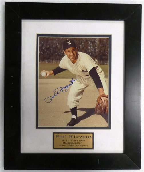 Phil Rizzuto Autographed Framed 8x10
