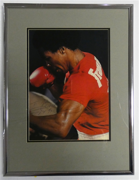 Sugar Ray Leonard Autographed Framed 8x10