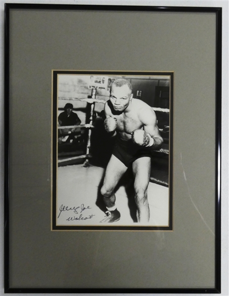 Jersey Joe Walcot Autographed Framed 7x9