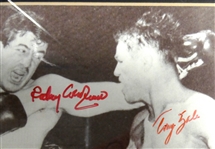 Rocky Graziano & Tony Zale Autographed Framed 8x10