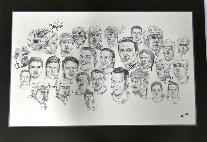 Detroit Legends Autographed Lithograph (13 autos) (Pick up Ony)