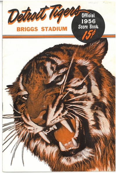 Detroit Tigers 1956 Scorebook 