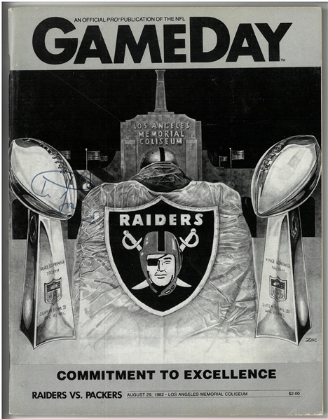 Al Davis Autographed Raiders Program