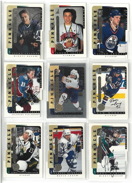 1996/97 Pinnacle Be a Player Autographed Card Lot