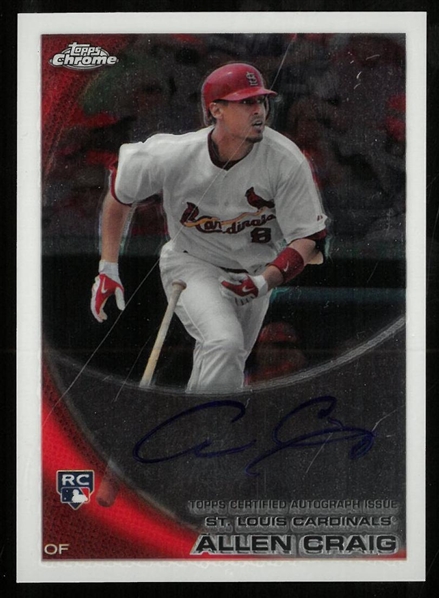 Allen Craig Autographed 2010 Topps Chrome