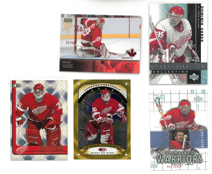Dominik Hasek & Chris Osgood Card Lot