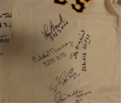 3000 Hit Club Autographed Clemente Jersey (11 Signatures)
