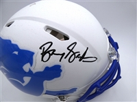 Barry Sanders Autographed Lions Amp Full Size Authentic Helmet