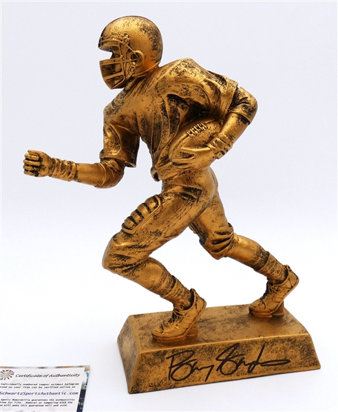 Barry Sanders Autographed 10" Statue