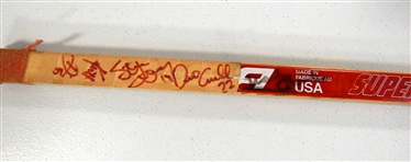 Greg Johnson Game Used Team Signed Stick