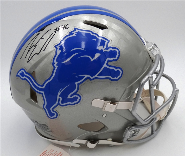 Jack Campbell Autographed Detroit Lions Full Size Authentic Helmet
