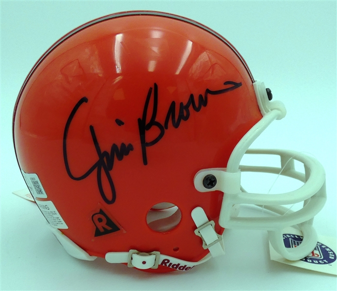 Jim Brown Autographed Browns Mini Helmet