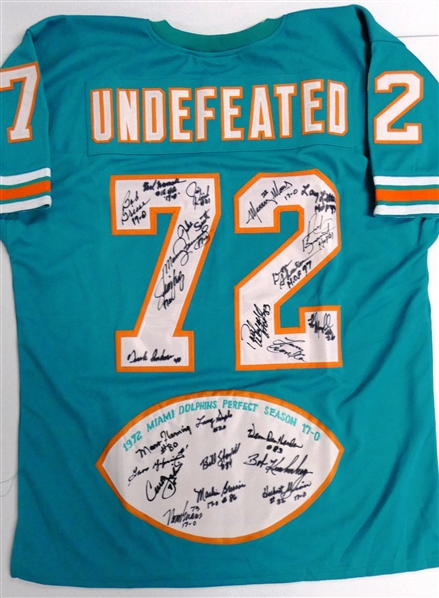 1972 Miami Dolphins Team Signed Jersey