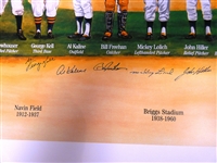 Detroit Tigers All Time Team Autographed Lithograph