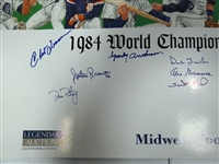 1984 Detroit Tigers Poster Signed by 11