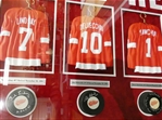 Detroit Red Wings Retired Numbers Autographed Framed Display (Pick Up Only)