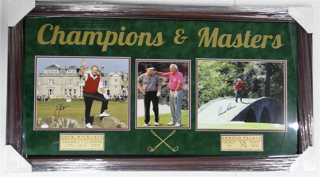 Jack Nicklaus & Arnold Palmer Autographed Framed 11x14 Display (Pick Up Only)