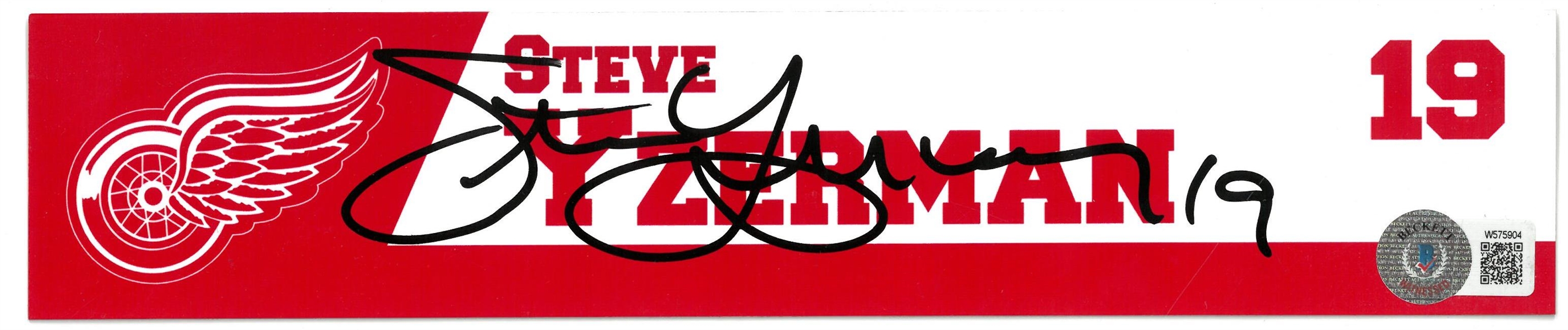 Steve Yzerman Autographed Nameplate
