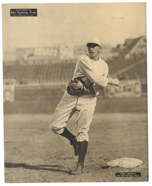 Fred Merkle 1910 Sporting News M101-2 Supplement