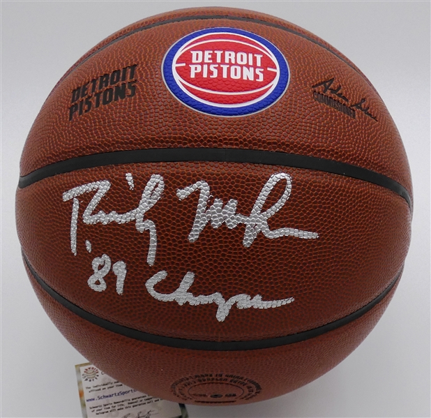 Rick Mahorn Autographed Basketball