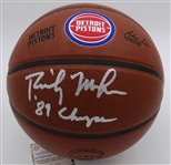 Rick Mahorn Autographed Basketball