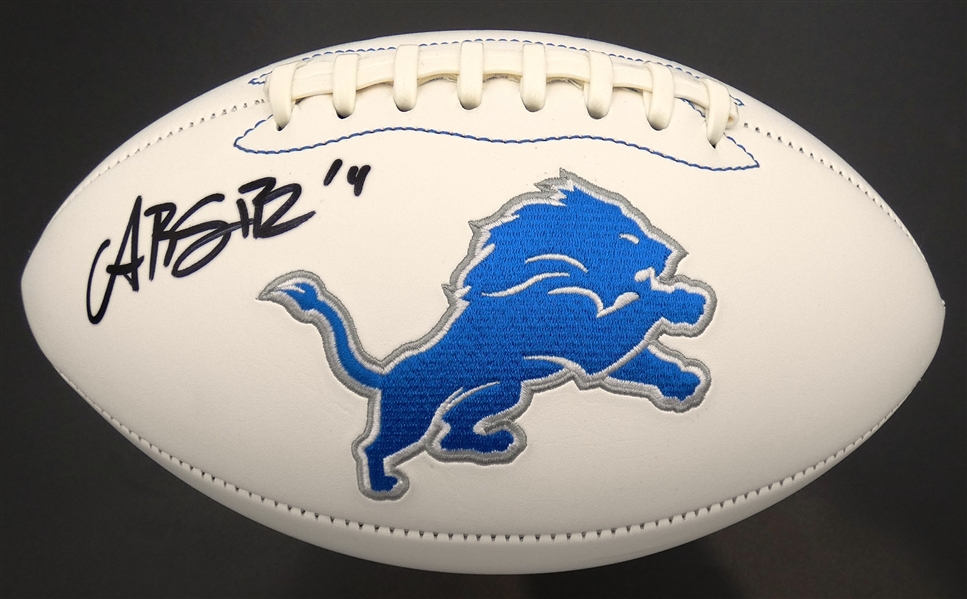 Amon-Ra St. Brown Autographed Detroit Lions Football