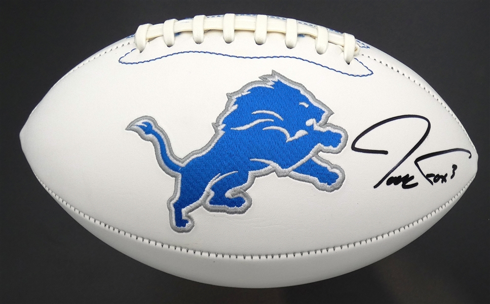 Jack Fox Autographed Detroit Lions Football