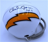Charlie Joiner Autographed Chargers Mini Helmet