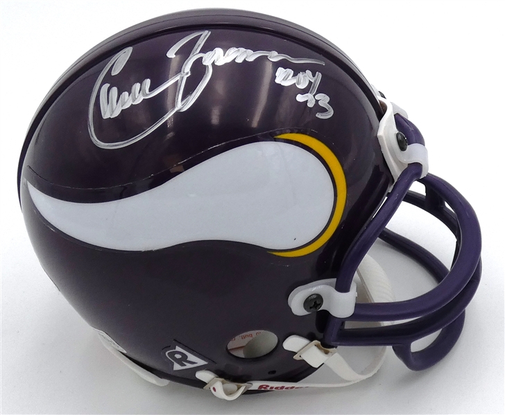 Chuck Foreman Autographed Vikings Mini Helmet