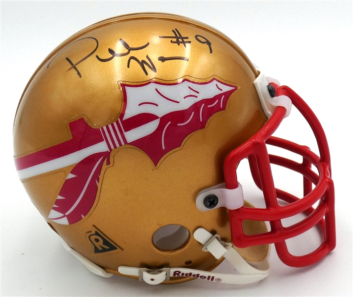 Peter Warrick Autographed FSU Mini Helmet