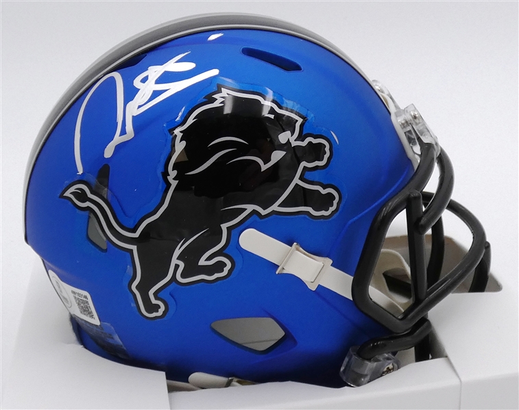 David Montgomery Autographed Detroit Lions Mini Helmet