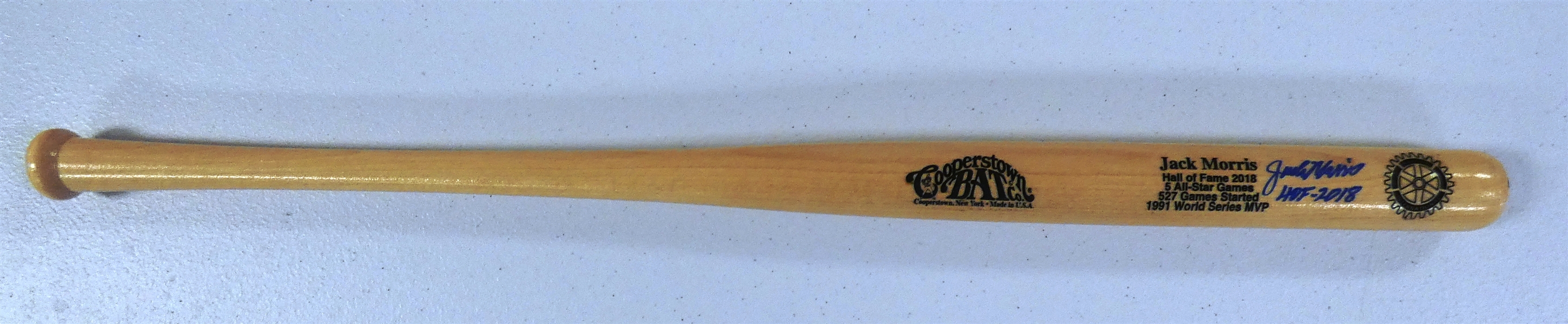 Jack Morris Autographed Mini Bat