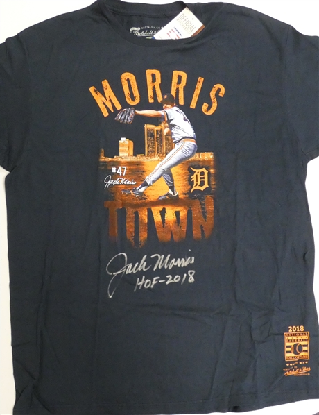 Jack Morris Autographed Hall of Fame T-Shirt