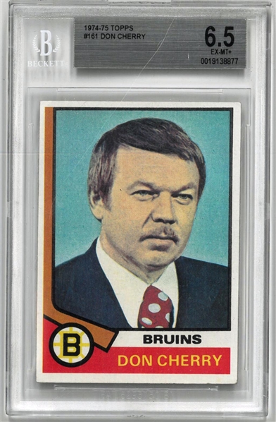 Don Cherry BGS 6.5 1974-75 Topps
