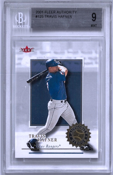 Travis Hafner BGS 9 2001 Fleer Authority