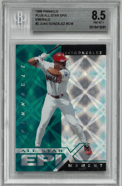 Juan Gonzalez BGS 8.5 1998 Pinnacle