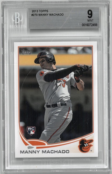 Manny Machado BGS 9 2013 Topps