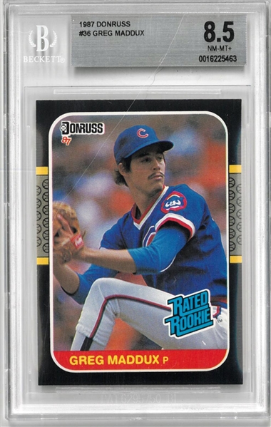 Greg Maddux BGS 8.5 1987 Donruss