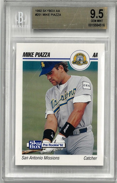 Mike Piazza BGS 9.5 1992 Skybox AA