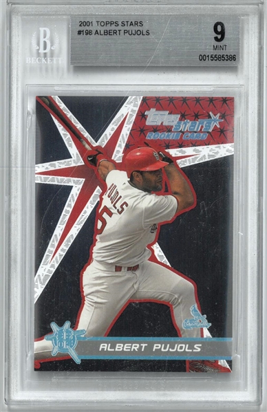 Albert Pujols BGS 9 2001 Topps Stars