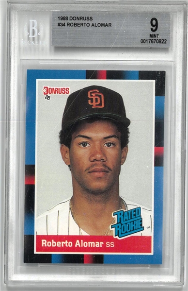 Roberto Alomar BGS 9 1988 Donruss