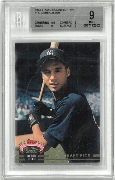 Derek Jeter BGS 9 1993 Stadium Club Murphy