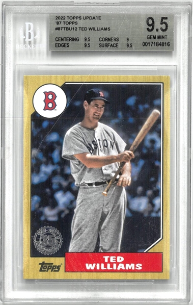 Ted Williams BGS 9.5 2022 Topps Update 87