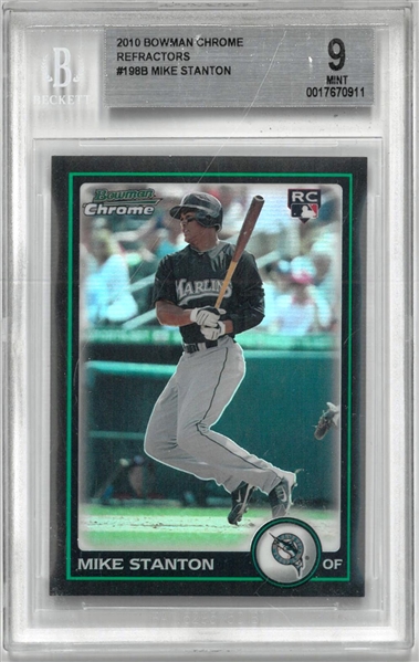 Mike Stanton BGS 9 2010 Bowman Chrome Refractor