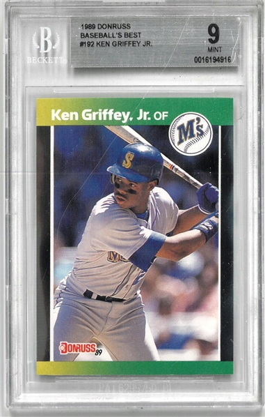 Ken Griffey, Jr. BGS 9 1989 Donruss Baseballs Best