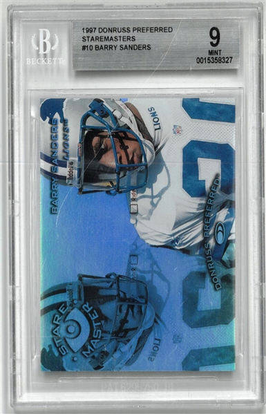 Barry Sanders BGS 9 1997 Donruss Preferred