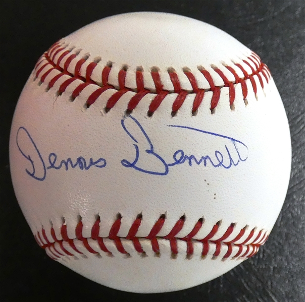 Dennis Bennett Autographed Baseball